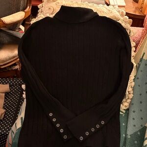Talbots Classic Black Turtleneck Sweater